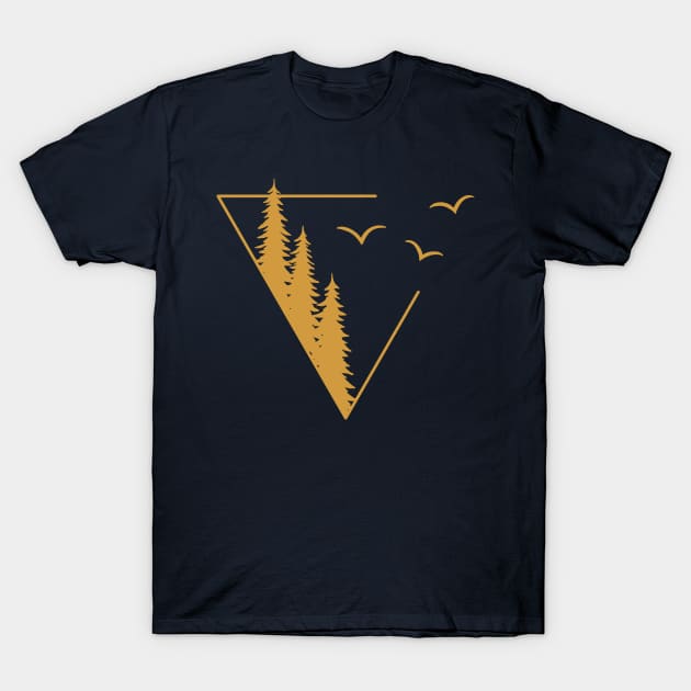 Fly (Gold) T-Shirt by SommersethArt